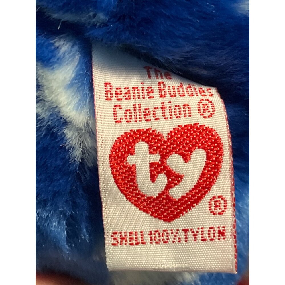 Ty Beanie Buddy Bear LIBERTY BLUE HEAD Plush Bear RETIRED - Picture 7 of 10